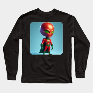 Martian Alien Caricature #16 Long Sleeve T-Shirt